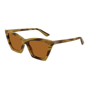 Alexander McQueen Occhiali da Sole AM0536S 006 Marrone Chiaro Marrone Donna 2