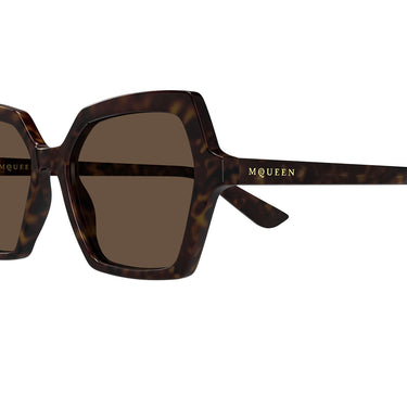 Alexander McQueen Occhiali da Sole AM0537S 002 Marrone Marrone Donna 3
