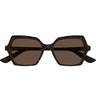 Alexander McQueen Occhiali da Sole AM0537S 002 Marrone Marrone Donna 
