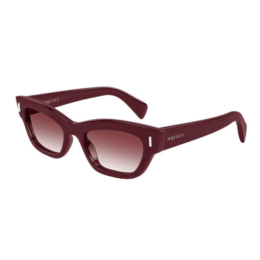Alexander McQueen Occhiali da Sole AM0548S 003 Burgundy Rosso Donna 2