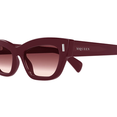 Alexander McQueen Occhiali da Sole AM0548S 003 Burgundy Rosso Donna 3