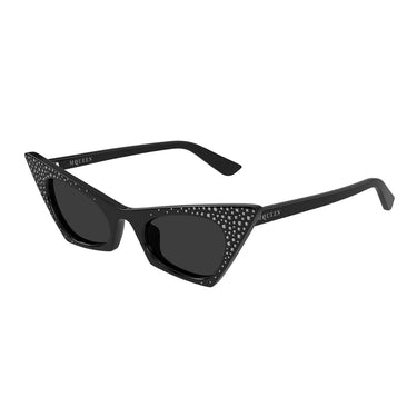 Alexander McQueen Occhiali da Sole AM0557S 005 Nero Con Strass Grigio Donna  2