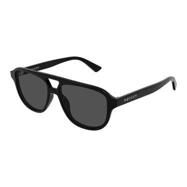 Alexander McQueen Occhiali da Sole AM0573S 001 Nero/Grigio Unisex 2