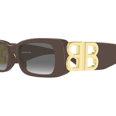 Balenciaga Occhiali da Sole BB0096S 029 Marrone/Grigio Fumo Unisex 3