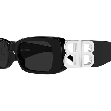 Balenciaga Occhiali da Sole BB0096S 030 Nero/Grigio Unisex 3