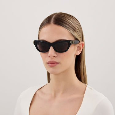 Balenciaga Sunglasses BB0430S 001 Black Gray Women 4
