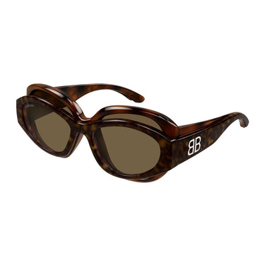 Balenciaga Occhiali da Sole BB0456S 003 Marrone Marrone Unisex  2