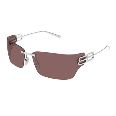 Balenciaga Sunglasses BB0485SA 004 Silver/Red Unisex