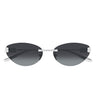Balenciaga Occhiali da Sole BB0486S 002 Argento Grigio Fumo Donna