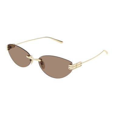 Balenciaga Occhiali da Sole BB0486S 004 Oro Marrone Donna 2