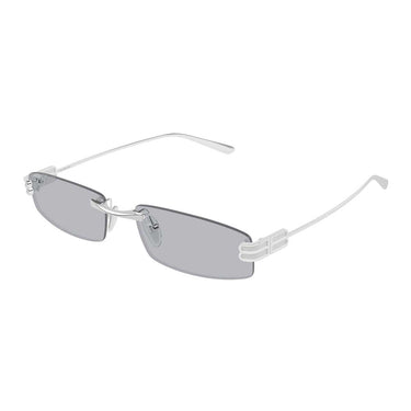 Balenciaga Occhiali da Sole BB0488S 011 Argento/Grigio Uomo 2