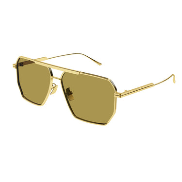 Bottega Veneta Occhiali da Sole BV1012S 008 Oro/Marrone Uomo 2