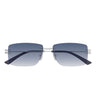 Bottega Veneta Okulary Przeciwsłoneczne BV1126S 005 Srebrny/Niebieski Męskie