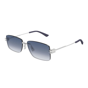 Bottega Veneta Occhiali da Sole BV1126S 005 Argento/Blu Uomo 2