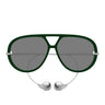 Bottega Veneta Sunglasses BV1273S 008 Drop Aviator Green/Grey Unisex