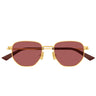 Bottega Veneta Okulary Przeciwsłoneczne BV1301S 006 Złoto/Brąz Unisex