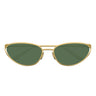 Bottega Veneta Okulary Przeciwsłoneczne BV1330S 004 Złoto-Zielony Unisex