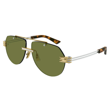 Bottega Veneta Gafas de Sol BV1342S 003 Oro-Verde Unisex 1