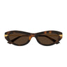 Bottega Veneta Okulary Przeciwsłoneczne BV1368S 002 Brązowy Brązowy Damskie