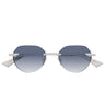 Bottega Veneta Sonnenbrille BV1379S 004 Silber/Blau Herren