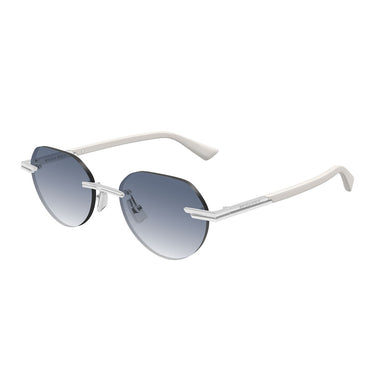 Bottega Veneta Occhiali da Sole BV1379S 004 Argento/Blu Uomo 2