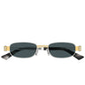 Bottega Veneta Sonnenbrille BV1381S 003 Silber/Blau Unisex