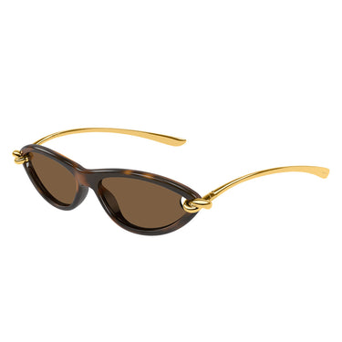 Bottega Veneta Occhiali da Sole BV1390S 002 Oro/Marrone Donna 2