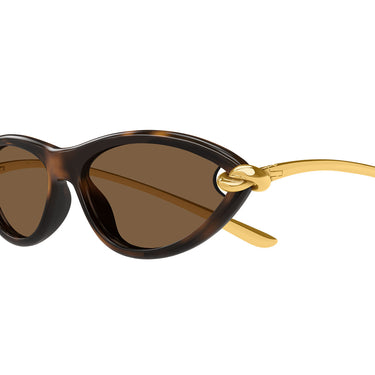 Bottega Veneta Occhiali da Sole BV1390S 002 Oro/Marrone Donna 3