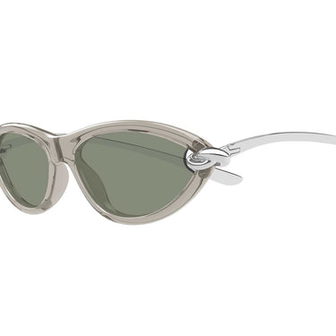 Bottega Veneta Occhiali da Sole BV1390S 005 Argento Beige/Verde Donna 4