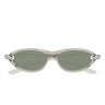 Bottega Veneta Occhiali da Sole BV1390S 005 Argento Beige/Verde Donna