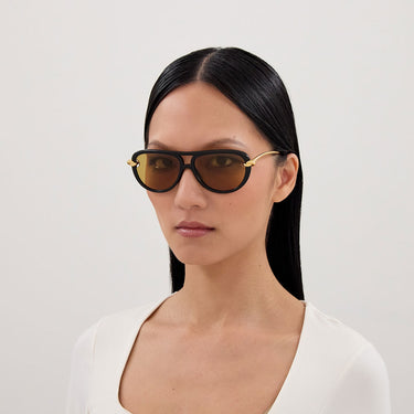Bottega Veneta Occhiali da Sole BV1418S 001 Oro/Giallo Donna 3