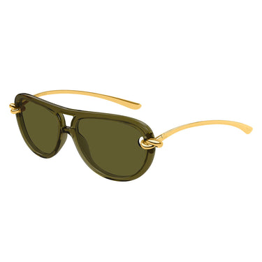 Bottega Veneta Occhiali da Sole BV1418S 003 Oro/Verde Donna 2