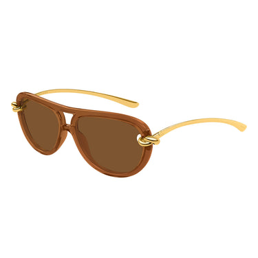 Bottega Veneta Occhiali da Sole BV1418S 004 Oro/Marrone Donna 2