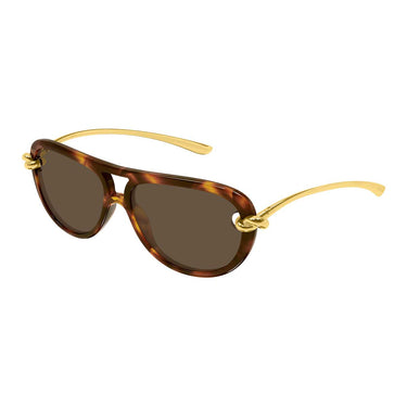 Bottega Veneta Occhiali da Sole BV1418S 007 Oro/Marrone Donna 2