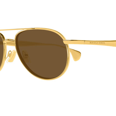 Bottega Veneta Occhiali da Sole BV1419S 001 Oro Marrone Unisex  3