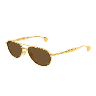 Bottega Veneta Occhiali da Sole BV1419S 001 Oro Marrone Unisex  2
