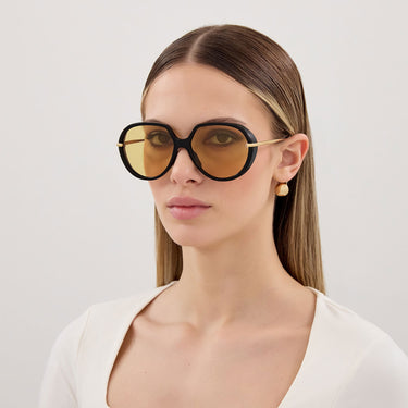 Bottega Veneta Occhiali da Sole BV1436S 001 Oro Giallo Unisex 4