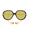 Bottega Veneta Sonnenbrille BV1436S 001 Gelbgold Unisex