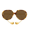 Bottega Veneta Sunglasses BV1436S 002 Brown Brown Unisex