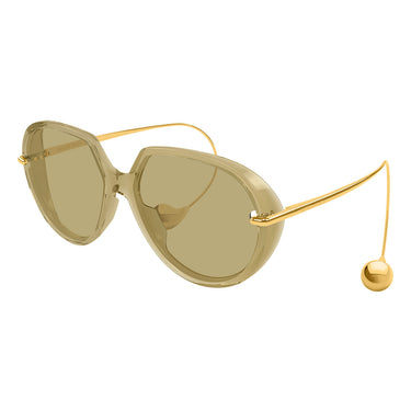 Bottega Veneta Occhiali da Sole BV1436S 004 Giallo Marrone Unisex