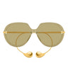 Bottega Veneta Sonnenbrille BV1436S 004 Gelb Braun Unisex