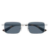 Bottega Veneta Occhiali da Sole BV1469S 002 Argento Blu Unisex 
