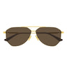 Bottega Veneta Occhiali da Sole BV1508S 002 Oro/Marrone Unisex
