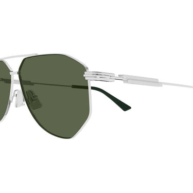Bottega Veneta Occhiali da Sole BV1508S 004 Argento/Verde Unisex 3