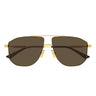 Bottega Veneta Occhiali da Sole BV1509S 002 Oro/Marrone Unisex