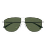 Bottega Veneta Occhiali da Sole BV1509S 004 Argento/Verde Unisex