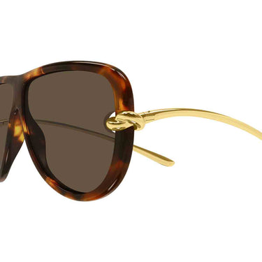 Bottega Veneta Occhiali da Sole BV1513S 002 Marrone Oro/Marrone Unisex 3