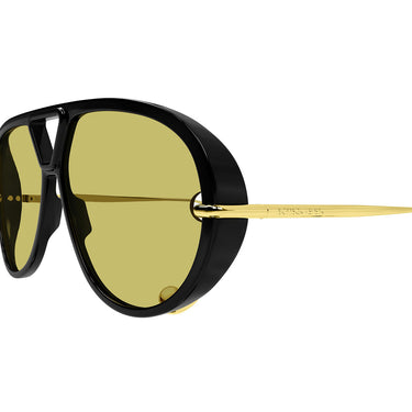 Bottega Veneta Occhiali da Sole BV1273S 003 Drop Aviator Nero/Giallo Unisex 3