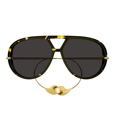Bottega Veneta Sonnenbrille BV1273S 005 Drop Aviator Havana/Dunkelgrau Unisex