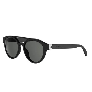 Bvlgari Aluminium Matte Black Round Sunglasses